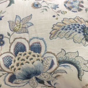 Blue Jacobean Floral Accent Pillow by Country Curtain